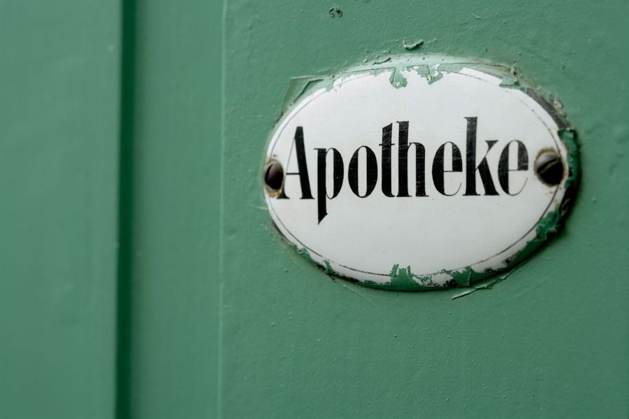 Apotheke pharmacy sign in Germany